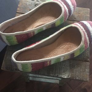 Colorful Striped Women's Flats